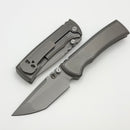 Chaves Redencion Street Integral Magnetic Inlaid Titanium Handle & M390 Stonewash Tanto