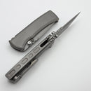 Chaves Redencion Street Integral Magnetic Inlaid Titanium Handle & M390 Stonewash Tanto