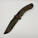 Pre-Owned Microtech Marfione Select Amphibian RAM LOK Antique Bronze Frag Titanium Handles & DLC M390MK & DLC Accents 137RL-1DLCTFRMS1