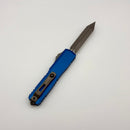 Pre-Owned Microtech UTX-70 Gen IV w/ Blue Handle & Apocalyptic Spartan M390MK 12494-10APBL