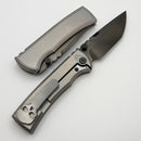 Chaves Redencion Street Stonewash Integral Magnetic Inlaid Titanium Handle & Bright Stonewash DLC M390 Tanto