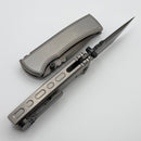 Chaves Redencion Street Stonewash Integral Magnetic Inlaid Titanium Handle & Bright Stonewash DLC M390 Tanto