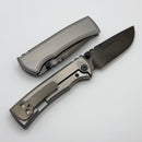 Chaves Redencion Street Stonewash Integral Magnetic Inlaid Titanium Handle & Bright Stonewash DLC M390 Drop Point