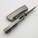 Chaves Redencion Street Stonewash Integral Magnetic Inlaid Titanium Handle & Bright Stonewash DLC M390 Drop Point