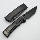 Chaves Redencion Street Satin Flats Black PVD Integral Magnetic Inlaid Titanium Handle & M390 Tanto