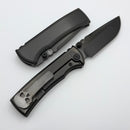 Chaves Redencion Street Satin Flats Black PVD Integral Magnetic Inlaid Titanium Handle & M390 Drop Point