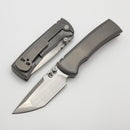 Chaves Redencion Street Integral Magnetic Inlaid Titanium Handle & M390 Belt Finish Tanto