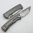 Chaves Redencion Street Integral Magnetic Inlaid Titanium Handle & M390 Belt Finish Tanto