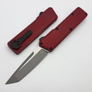 Chaves Dissident Red Flat Handle w/ Black Hardware & Stonewash Two Tone Blasted Tanto M390