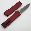 Chaves Dissident Red Flat Handle w/ Black Hardware & Stonewash Two Tone Blasted Drop Point M390