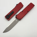 Chaves Dissident Red Flat Handle w/ Black Hardware & Stonewash Two Tone Battleworn Drop Point M390