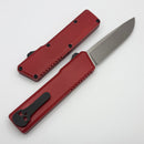Chaves Dissident Red Flat Handle w/ Black Hardware & Stonewash Two Tone Battleworn Drop Point M390
