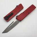 Chaves Dissident Red Flat Handle w/ Black Hardware & Stonewash Two Tone Battleworn Tanto M390