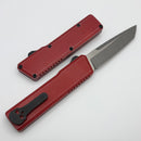 Chaves Dissident Red Flat Handle w/ Black Hardware & Stonewash Two Tone Battleworn Tanto M390