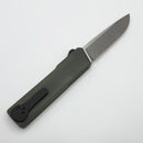 Chaves Dissident OD Green Crosshatch Handle w/ Black Nitride Hardware & Two Tone Stonewash Drop Point M390