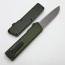 Chaves Dissident OD Green Crosshatch Handle w/ Black Nitride Hardware & Battleworn Drop Point M390