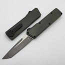Chaves Dissident OD Green Crosshatch Handle w/ Black Nitride Hardware & Two Tone Stonewash Tanto M390