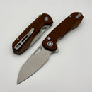 Remette RT-Camel Brown G-10 Handles w/ Satin 14C28N Blade