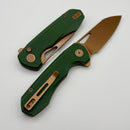 REMETTE RT-Camel Green G-10 Handles w/ Titanium Plated 14C28N Blade
