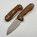 REMETTE RT-Camel Brown Micarta Handles w/ Satin 14C28N Blade