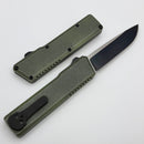 Chaves Dissident OD Green Crosshatch Handle w/ Black Nitride Hardware & Black Two Tone Drop Point M390