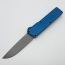 Chaves Dissident Blue Battleworn Crosshatch Handle w/ Blackout Hardware & Stonewash Drop Point M390
