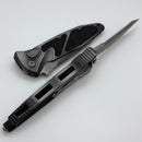 Microtech Socom Elite Auto Weathered Metal Apocalyptic T/E Partial Serrated 161A-11APWME