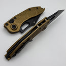 Microtech Borka Stitch Auto w/ Tan Handles & Partial Serrated M390 169-2TA