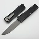 Chaves Dissident Black Flat Battleworn Handles w/ Stonewash Hardware & Two Tone Stonewash Drop Point M390