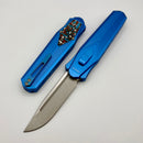 Remette RT-Swordfish Blue Aluminum Handles w/ Carbon Fiber inlay and Stonewashed 14C28N Blade ZL103C3
