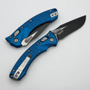 Microtech Amphibian Mini RAM LOK Blue Frag Aluminum & Black M390MK 137MRL-1FRBL