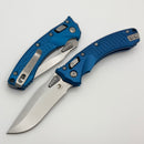 Microtech Amphibian Mini RAM LOK Blue Frag Aluminum & Stonewash M390MK 137MRL-10FRBL