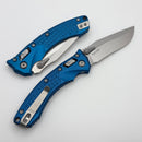 Microtech Amphibian Mini RAM LOK Blue Frag Aluminum & Stonewash M390MK 137MRL-10FRBL