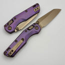 Microtech Marfione Select MSI RAM LOK Mini Slab Royal Purple Titanium Handles w/ Bronze Accents & Bronze M390MK 210M-13MS5
