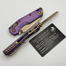 Microtech Marfione Select MSI RAM LOK Mini Slab Royal Purple Titanium Handles w/ Bronze Accents & Bronze M390MK 210M-13MS5