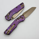 Microtech Marfione Select MSI RAM LOK Mini Frag Royal Purple Titanium Handles w/ Bronze Accents & Bronze M390MK 210M-13FRMS5