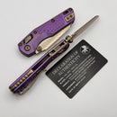 Microtech Marfione Select MSI RAM LOK Mini Frag Royal Purple Titanium Handles w/ Bronze Accents & Bronze M390MK 210M-13FRMS5
