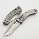 Microtech Amphibian Mini RAM LOK Stonewash Titanium Fluted & Stonewash M390MK W/ Bronze Accents 137MRL-10FLMS1