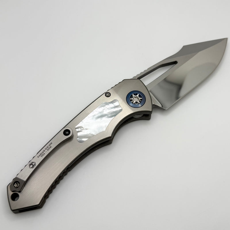 Heretic Custom Pariah M/A Hefted Titanium Handles w/ Mother of Pearl Inlays & Mirror Polish