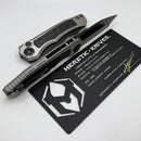 Heretic Custom Wraith Auto V4 w/ CarboTi Techno Carbo Inlays & High Sheen DLC Tanto Blade