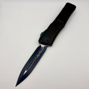 Pre-Owned Microtech Knives Combat Troodon Gen III Black D/E w/ Navy Blue Accents 1142-1NASK