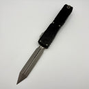 Pre-Owned Microtech Ultratech Gen IV Topo Black Handle w/ Spartan D/E Apocalyptic M390MK 12234TP-10AP