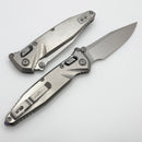 Marfione Select Microtech Socom Ram-Lok Titanium Slab Handles w/ Purple Accents & Stonewash M390MK 160RLS-10MS4