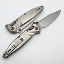 Marfione Select Microtech Socom Ram-Lok Titanium Slab Handles w/ Flamed Accents & Stonewash M390MK 160RLS-10MS5