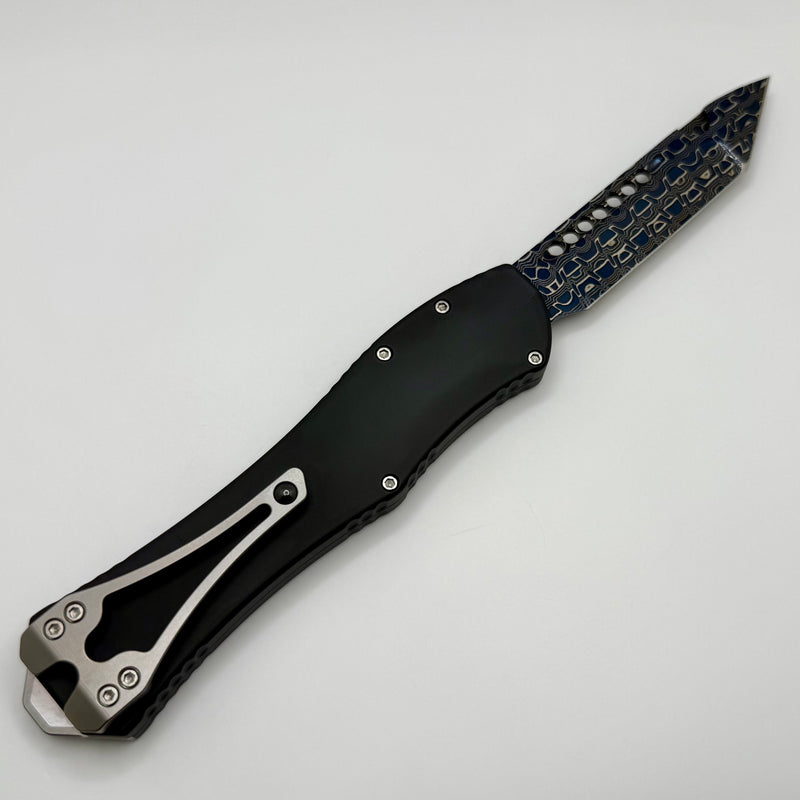 Heretic Custom Hydra V4 w/ Black Aluminum Handle & Blued Vegas Forge Tanto