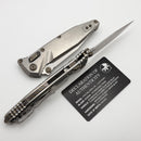 Marfione Select Microtech Socom Ram-Lok Titanium Slab Handles w/ Flamed Accents & Stonewash M390MK 160RLS-10MS5
