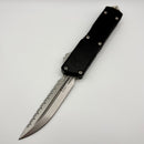 PRE-OWNED Microtech Scarab 2 Gen 3 Executive w/ Black Handle & D/E-S Full Serrated Stonewash M390MK 1181-12