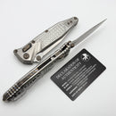 Marfione Select Microtech Socom Ram-Lok Titanium Frag Handles w/ Flamed Accents & Stonewash M390MK 160RL-10FRMS5