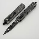 Microtech Dirac Pixel Camo Natural Clear w/ Black D/E 225-1NCPXC