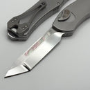 Heretic Custom Hydra V4 Stainless Steel Handle w/ Black Pearl Inlays & Mirror Tanto